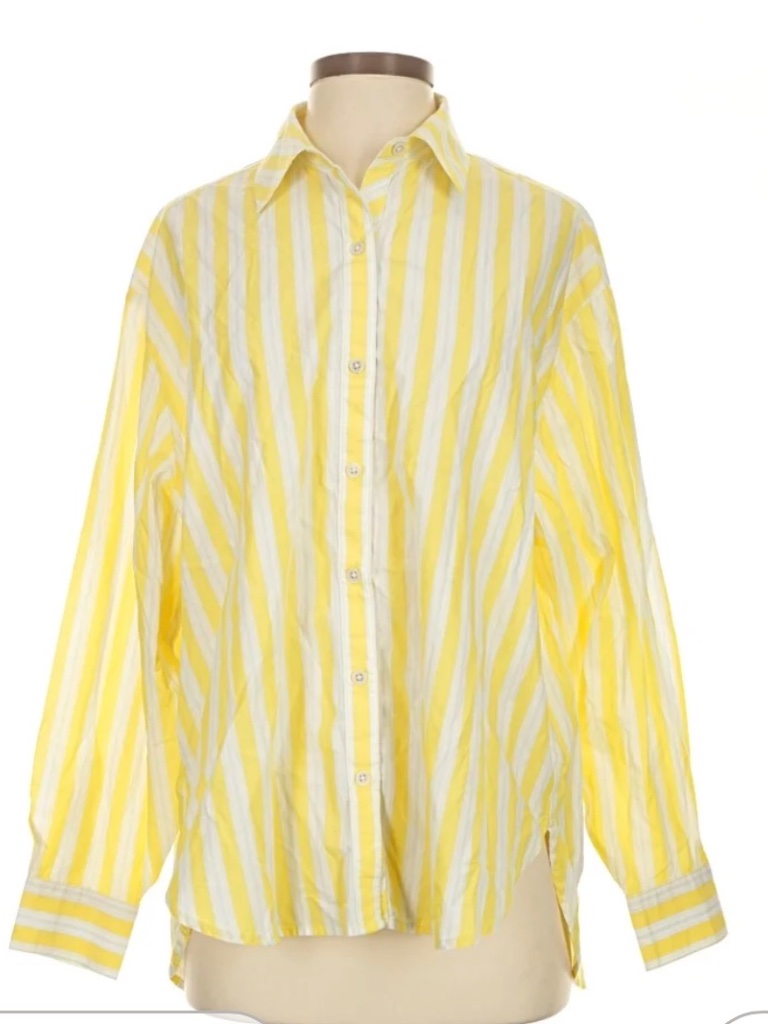 Aerie Yellow Button Up M